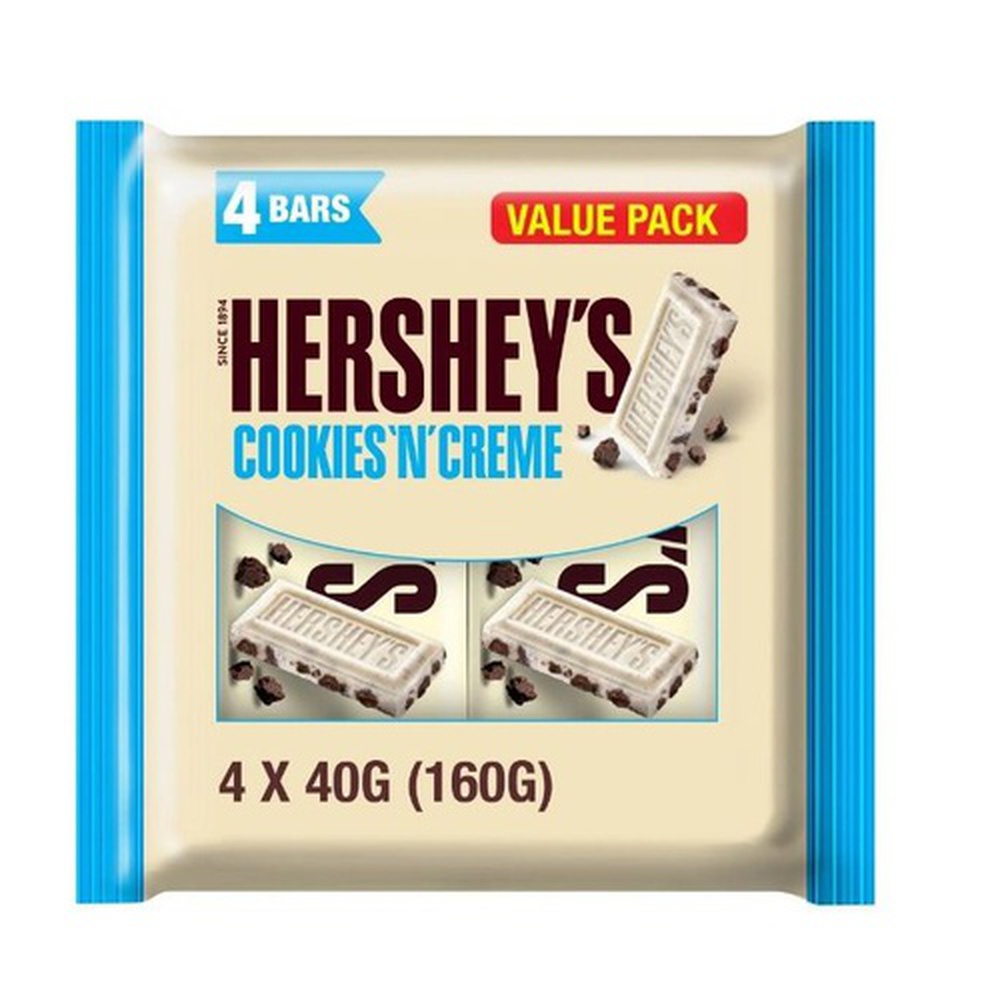 Hershey's Cookies "N" Crème Imported Chocolate (4 Pack), 160 gm