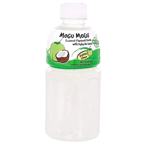 Mogu Mogu Coconut Flavored Drink With Natta De Coco, 320 ml,