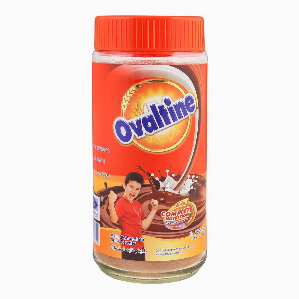 Ovaltine Malted Chocolate Drink Powder, Jar, 400gm