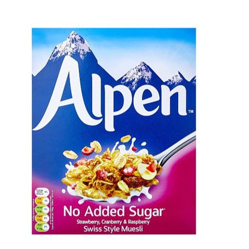 Alpen No added Sugar Strawberry Cranberry Raspberry Muesli, 560 gm