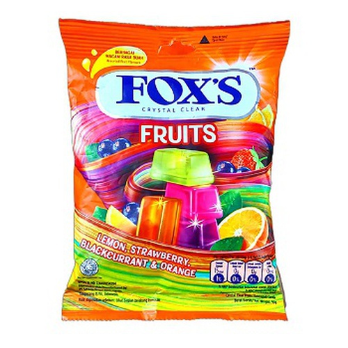 Fox's Crystal Clear Fruits Candy Pouch , 90 gm