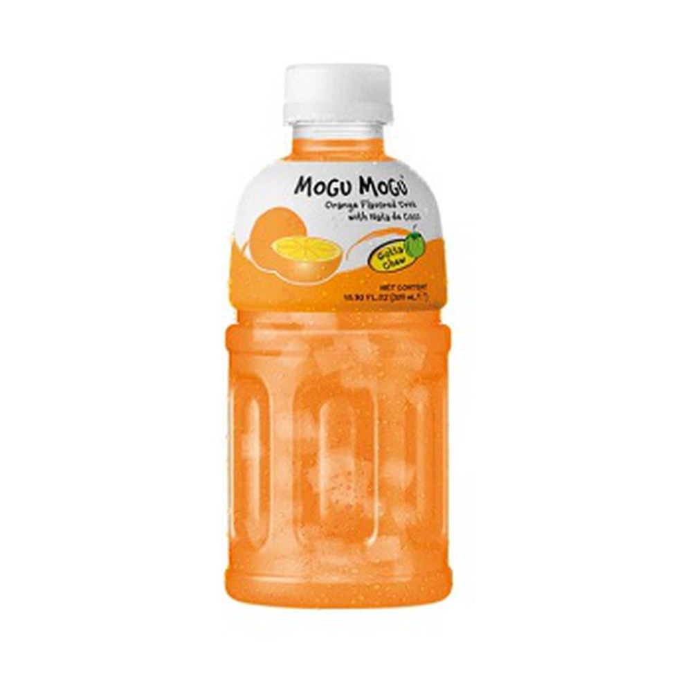 Mogu Mogu Orange Flavored Drink With Natta De Coco , 320 ml