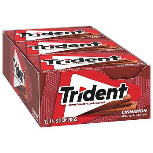 Trident Cinnamon Sugar Free Gum, 14 Count (Pack of 12) (168 Total Pieces)