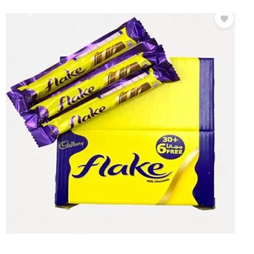 Cadbury Flake Imported Chocolate (36 Pcs Box) , 18 gmx36