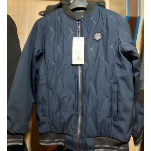Mens full sleeve bomber jacket size : 3xl color : Blue