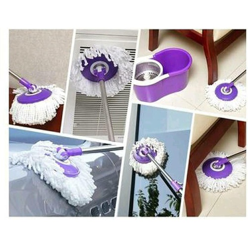 Royal Spin Mop Make House Work Much Easier 360 Rotation Push/Pull color : Purple