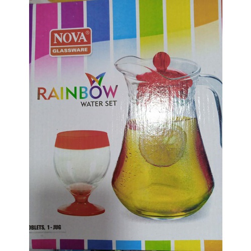 Nova Glass Ware Water set one jug with 6 glasses