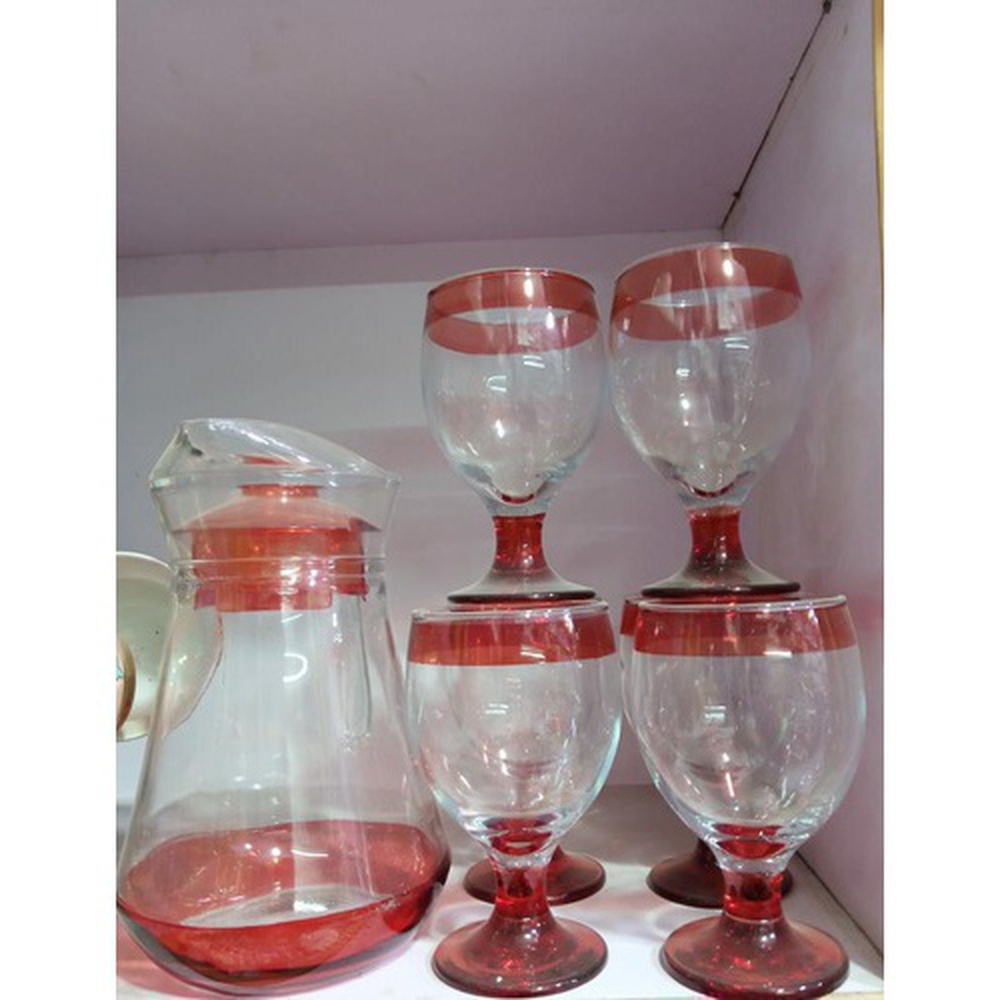 Nova Glass Ware Water set one jug with 6 glasses