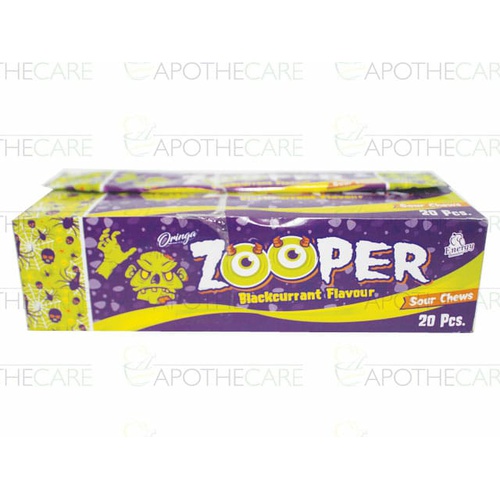 Oringa Zooper chew Blackcurrant 20's (Pack of 5)