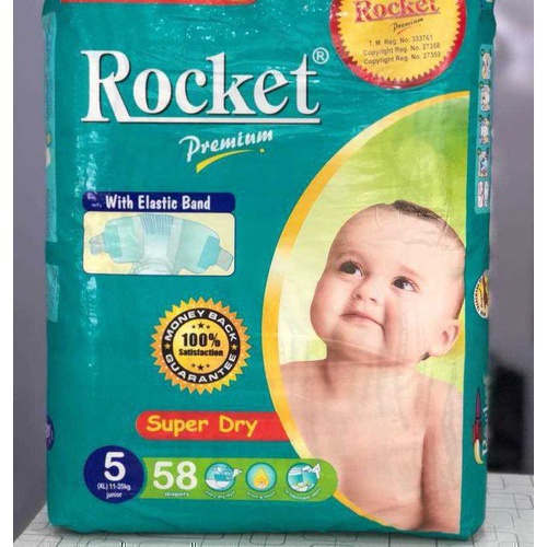Rocket X-Large Diapers Pack Size 5 58 Pcs