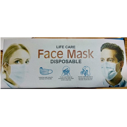 Life care Face Mask Disposable Ear-Loop 50-pc box x 2