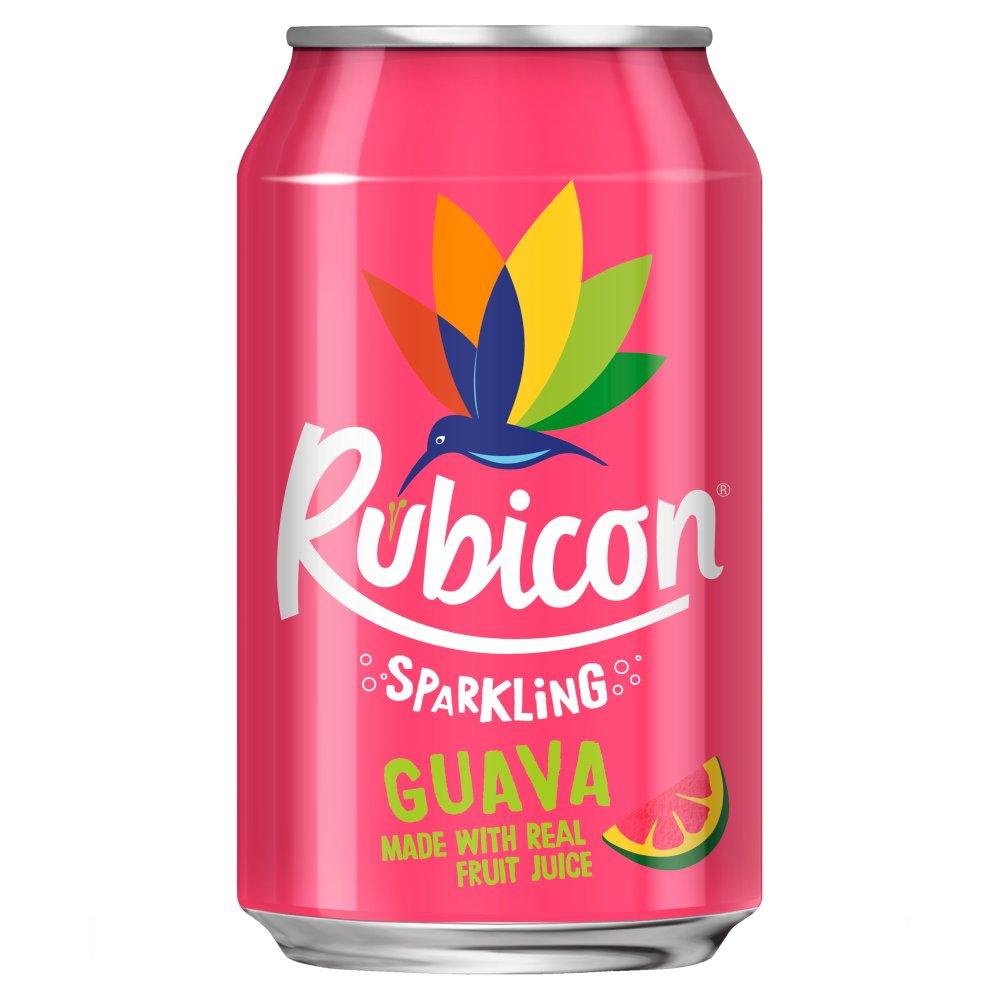 Rubicon Sparkling Guava Juice Drink, 330ml Made With Real Fruit Juice
