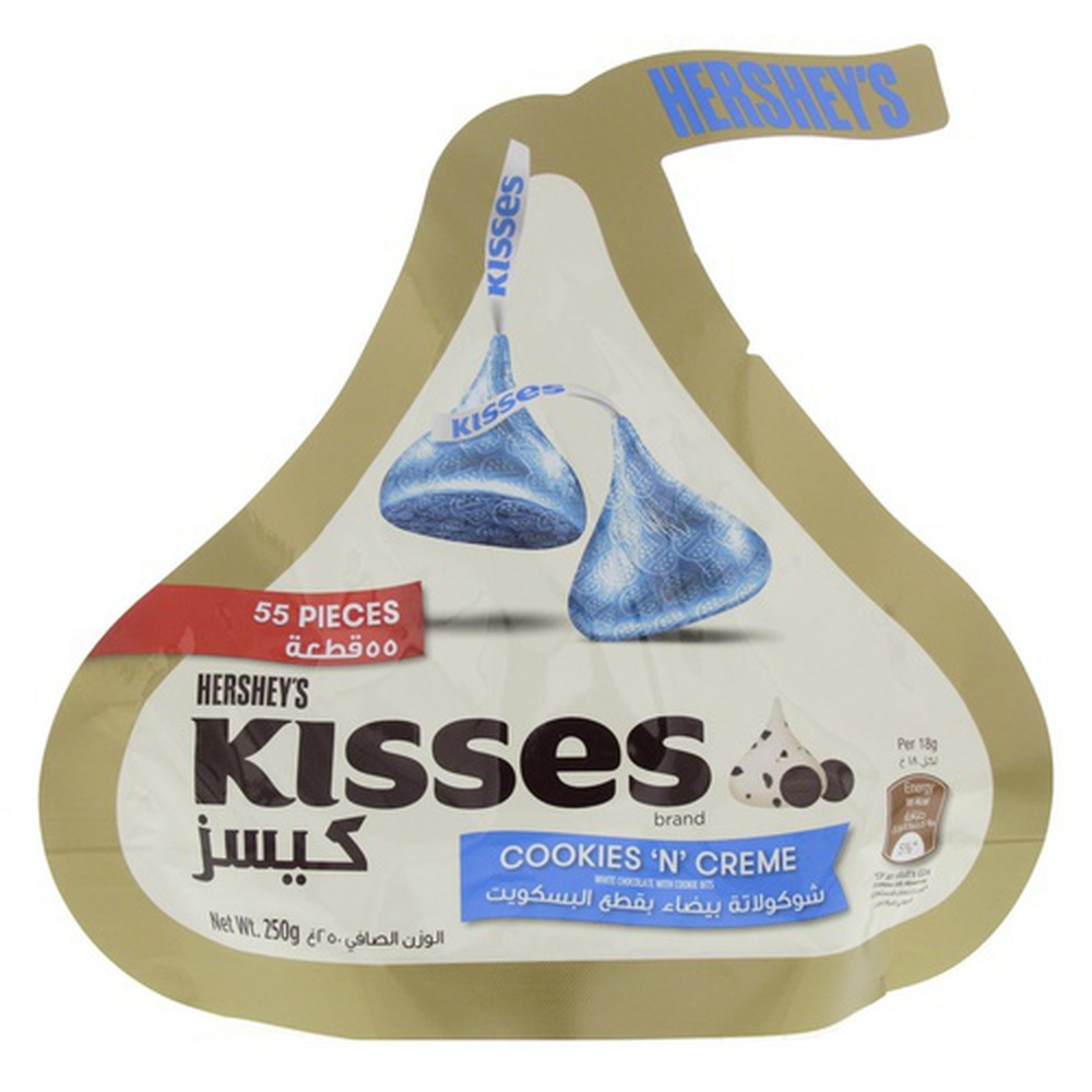 HERSHEY'S KISSES Flavors of the World Cookies 'N' Creme Candy, 250g