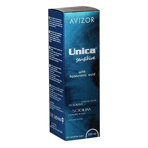 Unica Sensitive Contact Lens Solution size : 350 ml color : Blue