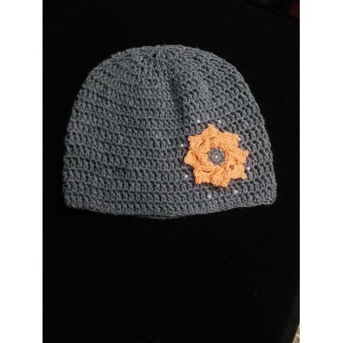 Crochet caps color : Gray