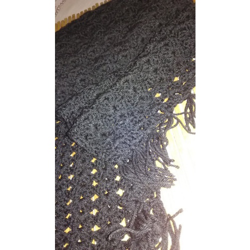 Crochet scarfs color : Gray size : 7x33 inches