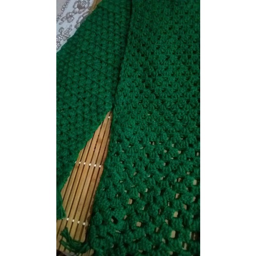 Crochet scarfs color : Green size : 7x33 inches