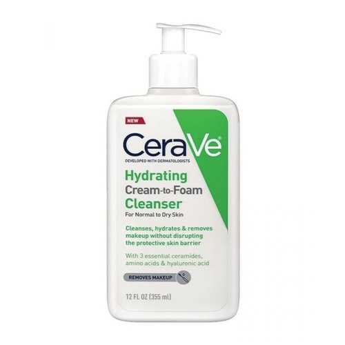 Cerave Hydrating Cream to Foam Cleanser – For Normal to Dry Skin – 355ml