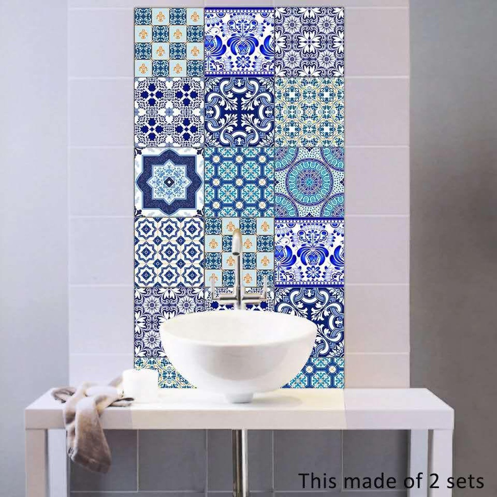 Pack of 12 – Geometrical Talavera Tiles Stickers