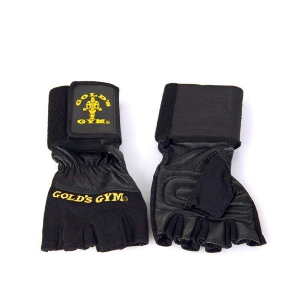 Pack of 2 - Gym Wrist Wrap + Lifting Gloves + Weight Lifting Gym Strap - Black
