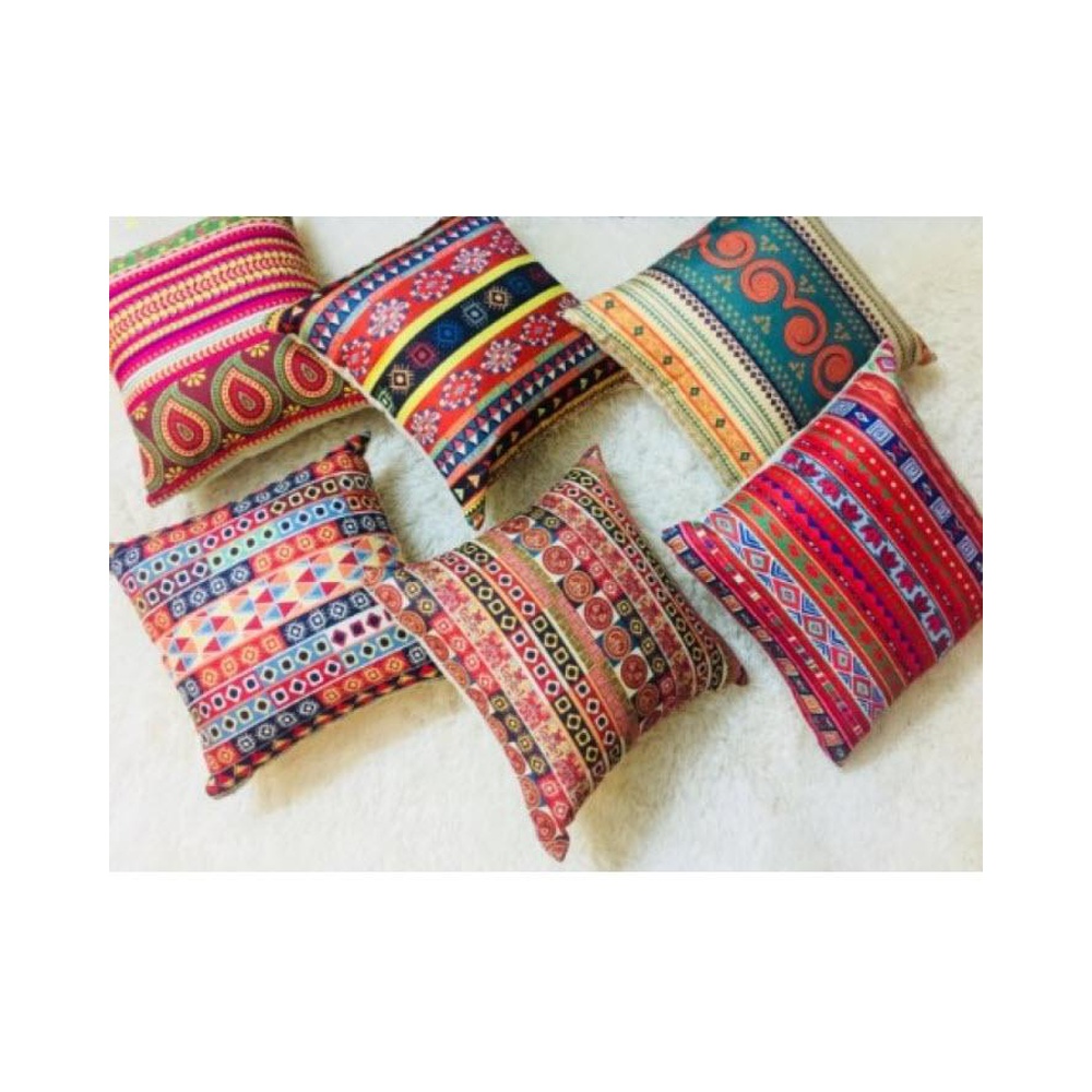 Pack Of 4 – Ethnic Design Sofa Cushion Covers – Multicolor