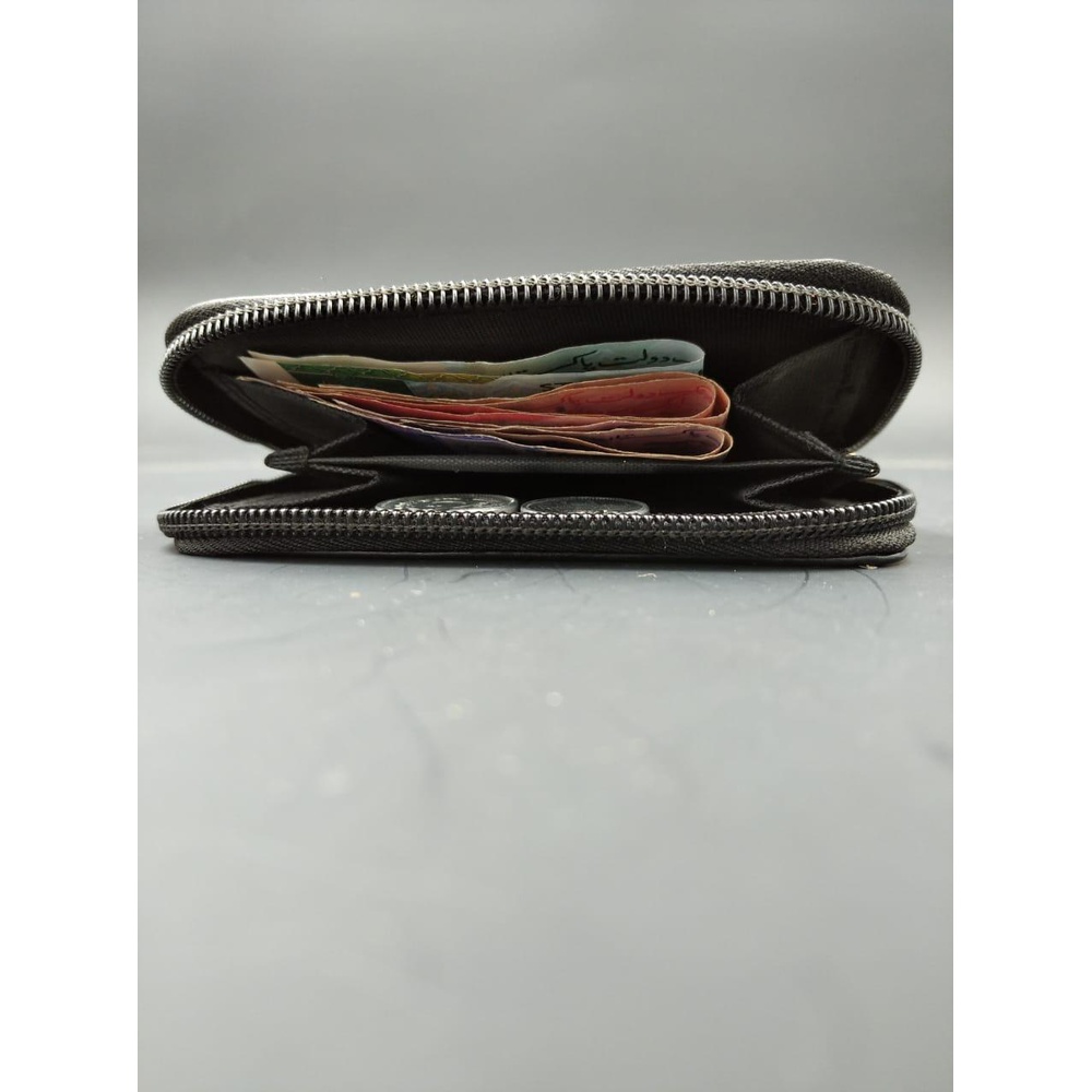 Women Faux Leather Mini Wallet Purse – Black