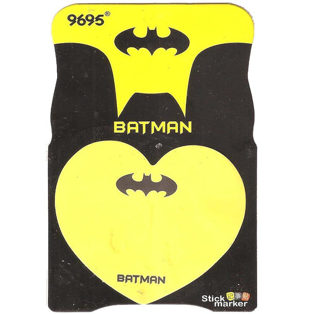 Heart Shaped Sticky Notes Pad Batman