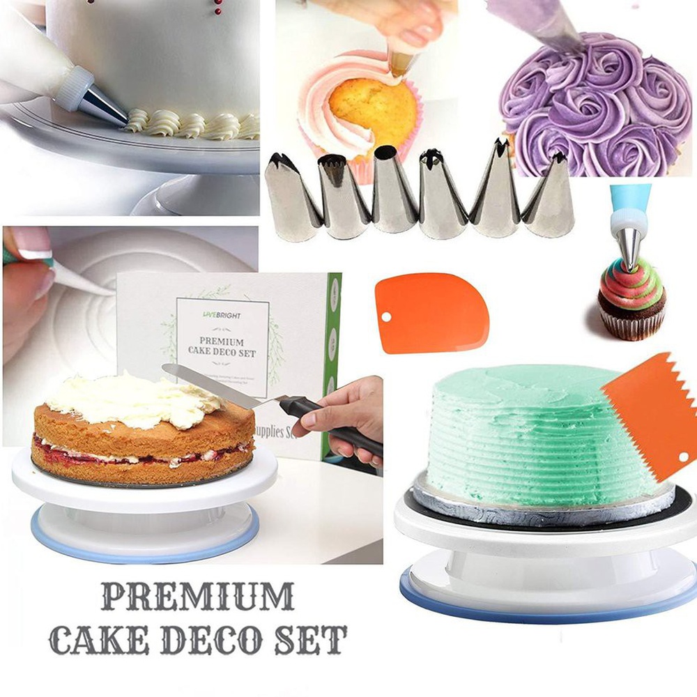75 pcs Cake Decorating Turn table Tool Set, piping bags and Kits