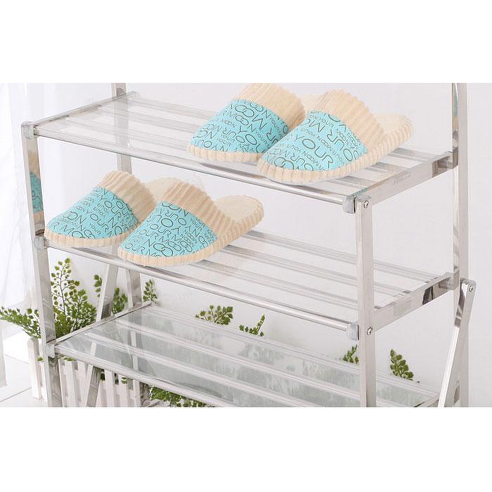 5 Layers Stainless Steel Folding Shoe Rack