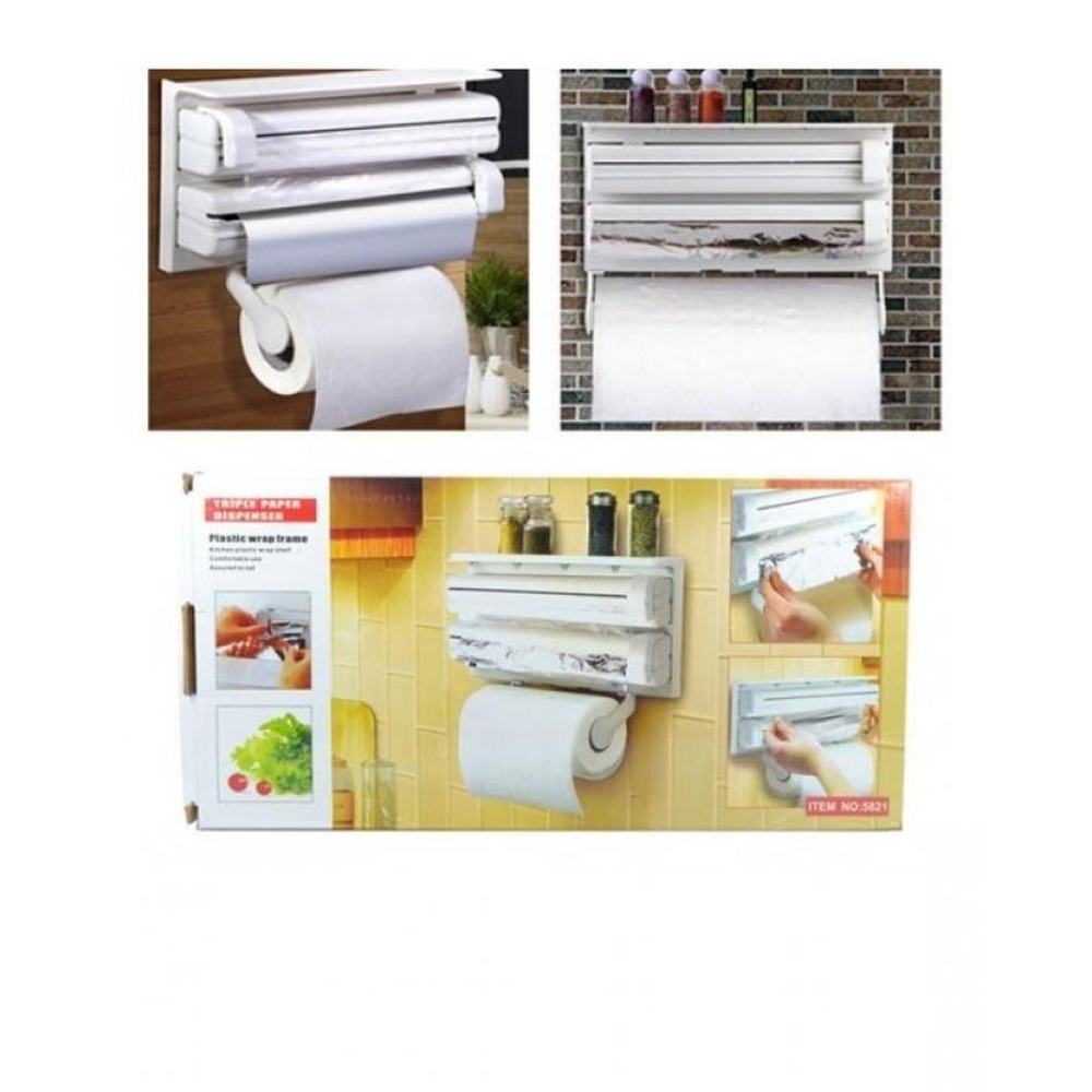 Kitchen Triple Paper Dispenser – Silver