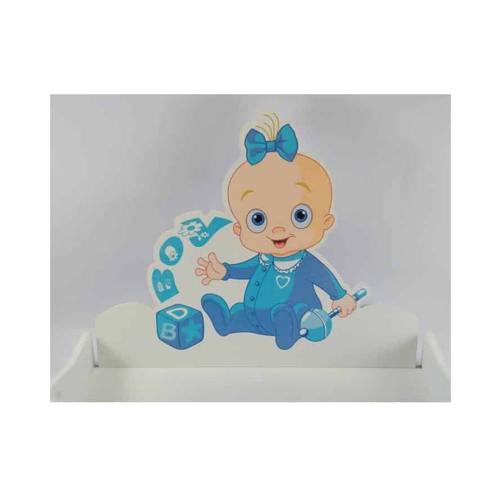 Baby Shower Wooden Decorative Tray For Newborn Boy