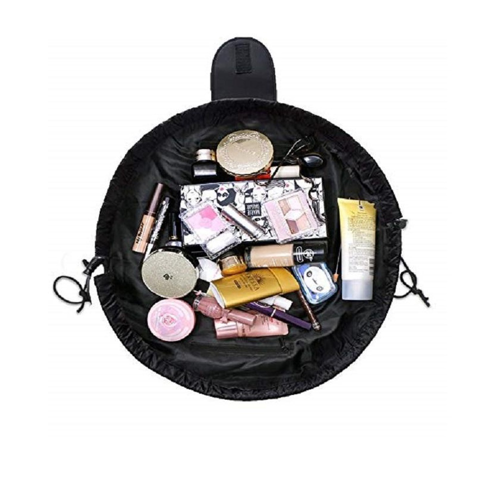 Portable Drawstring Travel Makeup Bag Jewelry & Cosmetic Organizer