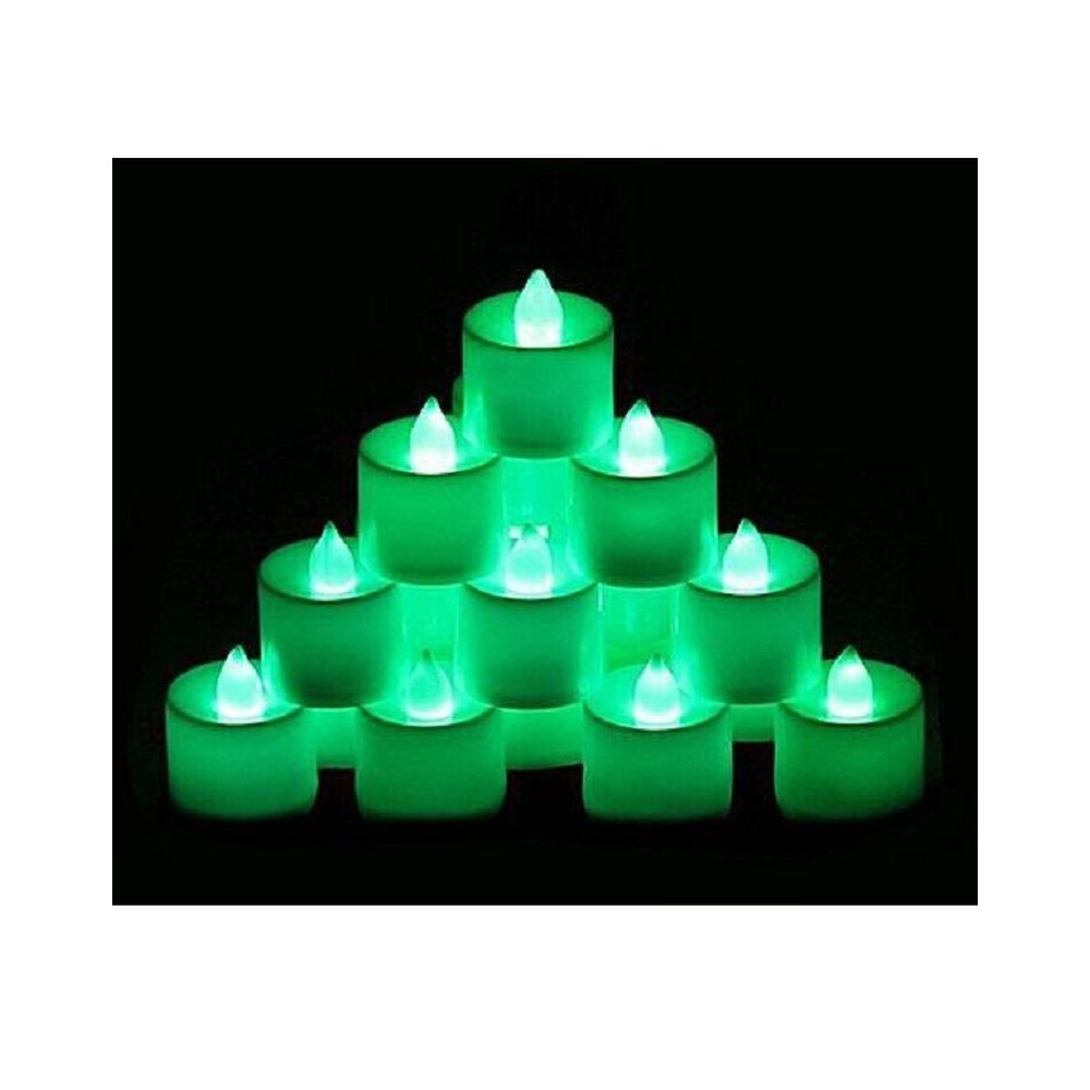 Pakistan Independence Day Special Pack of 12 – Green Light LED Candles