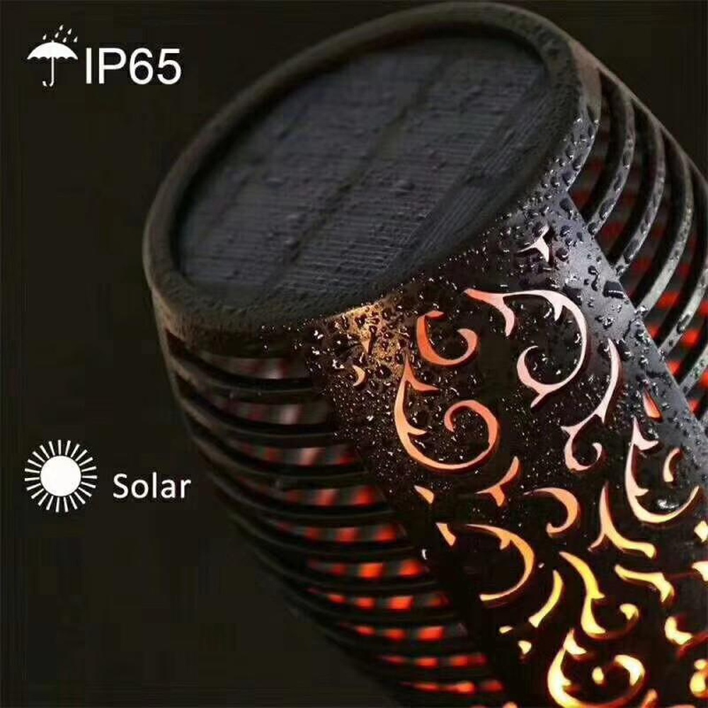 LED Solar Torch Light Dancing Flames LED Outdoor Flickering Torches Lantern Waterproof Light