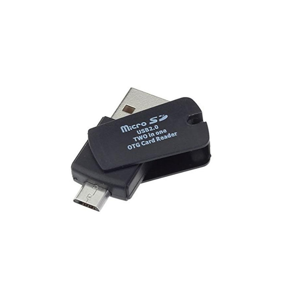 USB 2.0 Micro SD/SDHC Two in One Flash Memory Card Reader