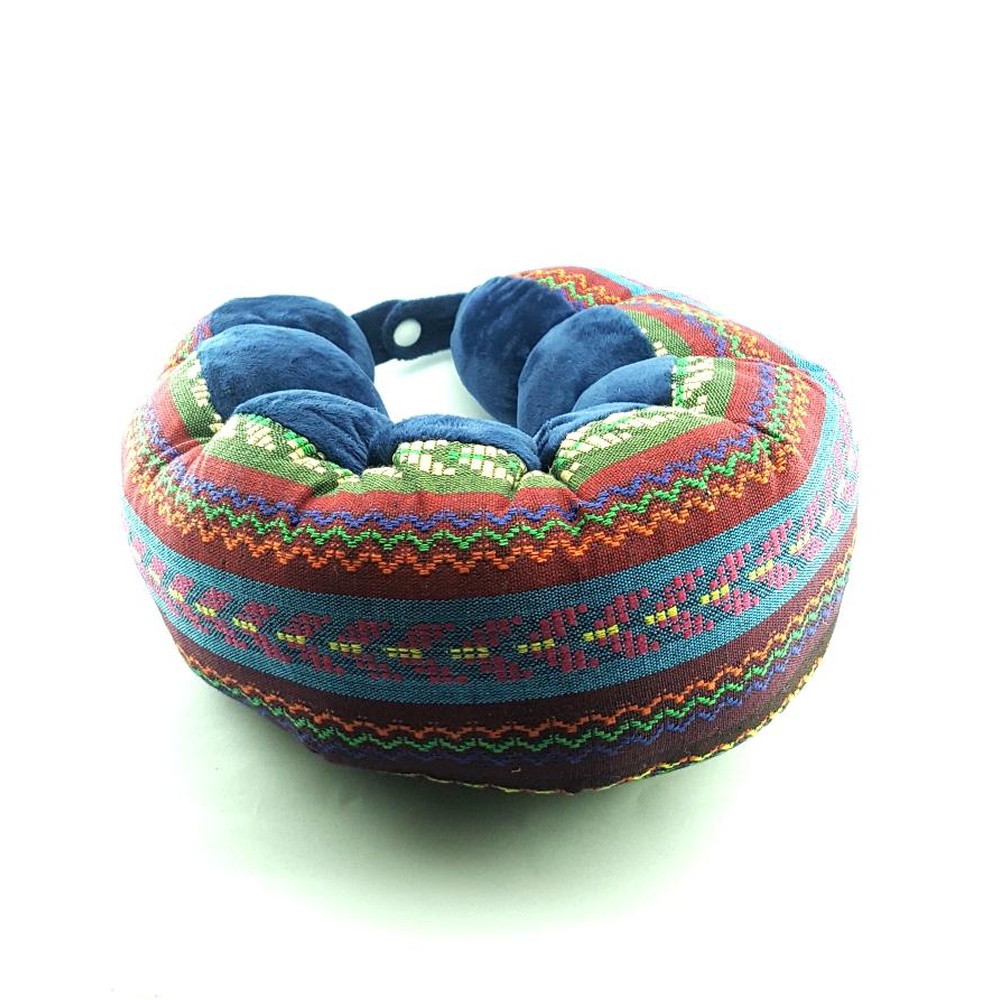 Ethnic Design Travel Neck Pillow with Button