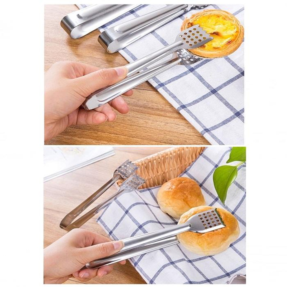 Stainless Steel Tong Useful For Bread  Cake  Bar B.Q  Dessert  Salad  Ice
