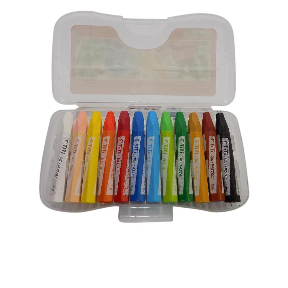TiTi Oil Pastels   – 12-color plastic-case Oil Pastels