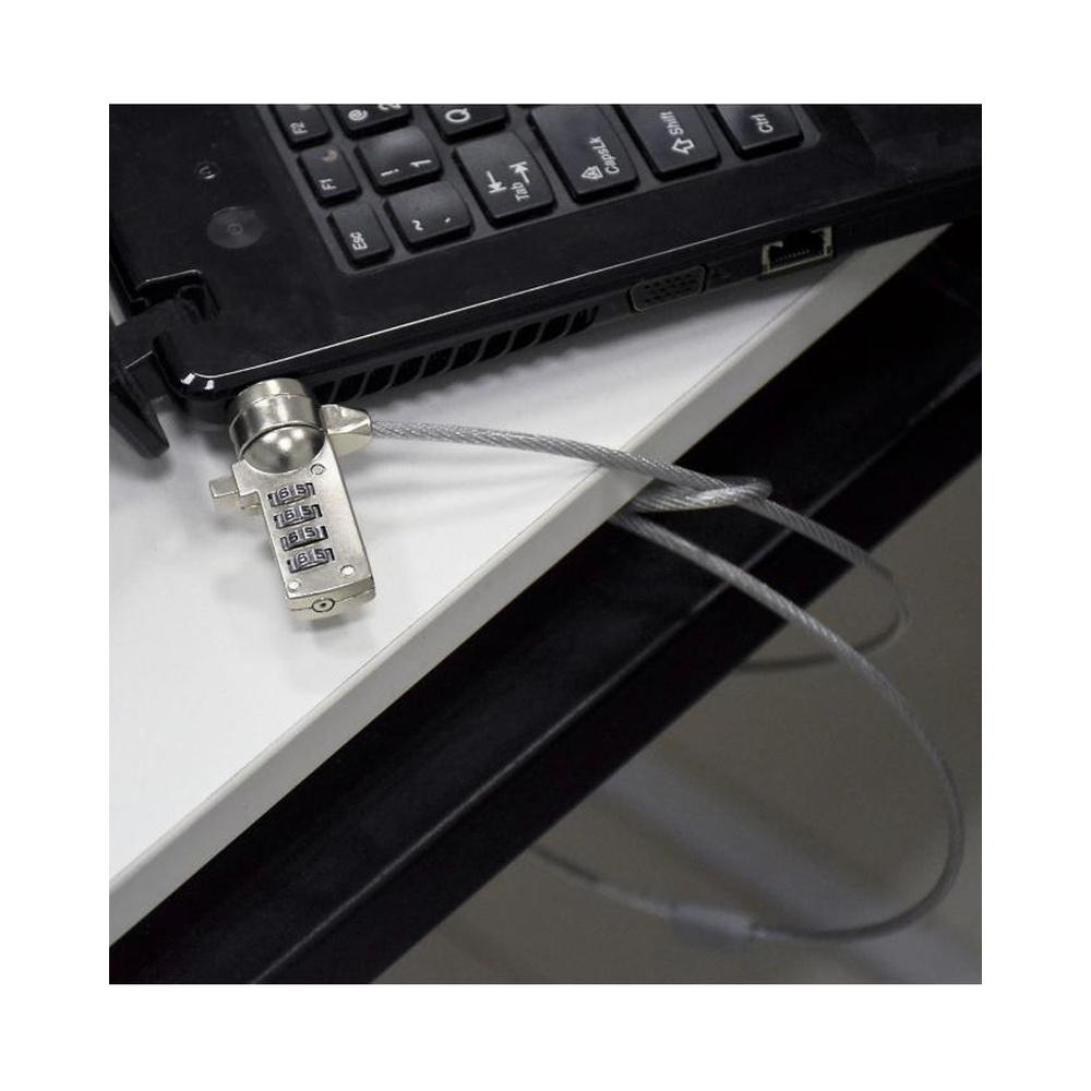 Combination Cable Lock for Laptops – Silver