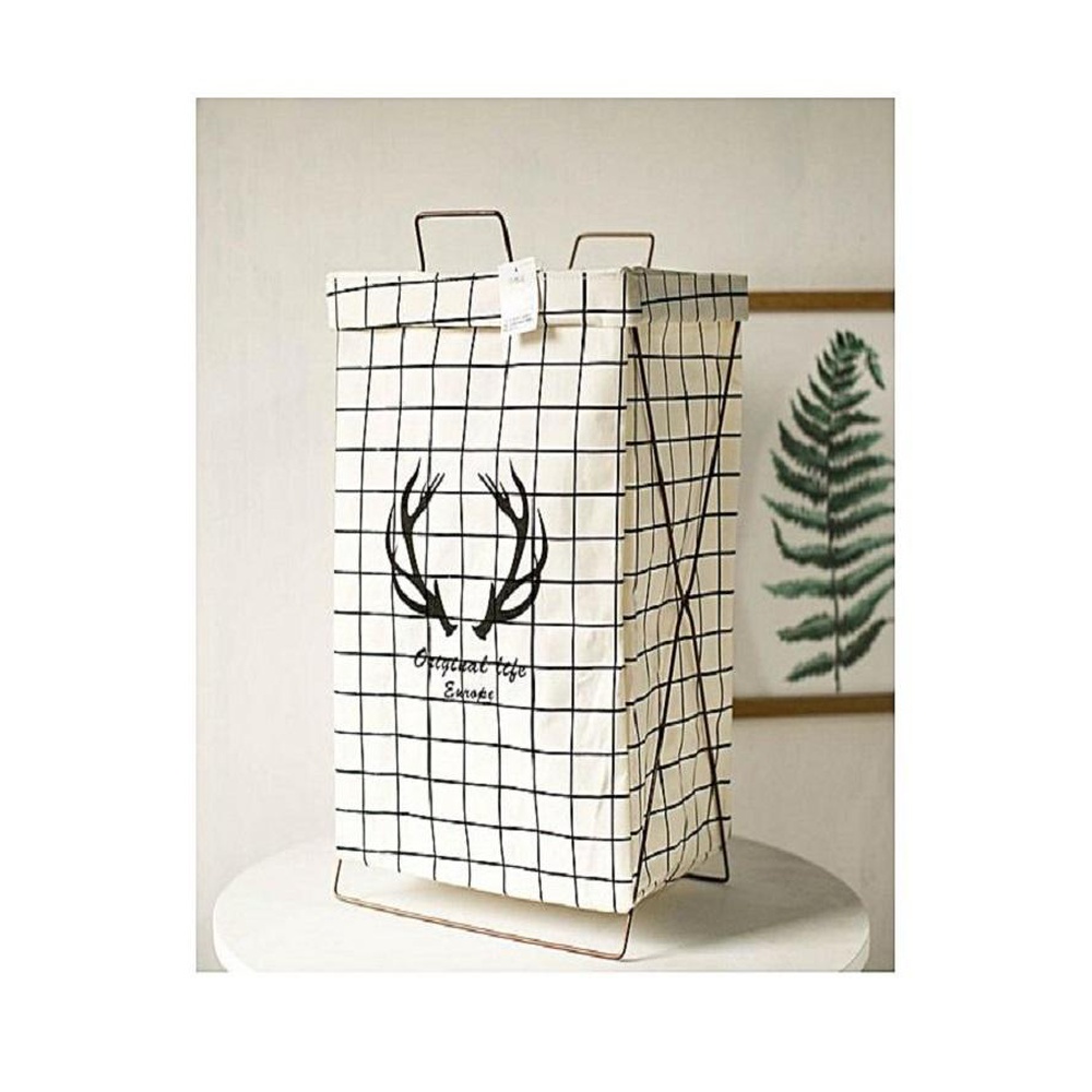 Foldable Laundry Bag With Metal Frame