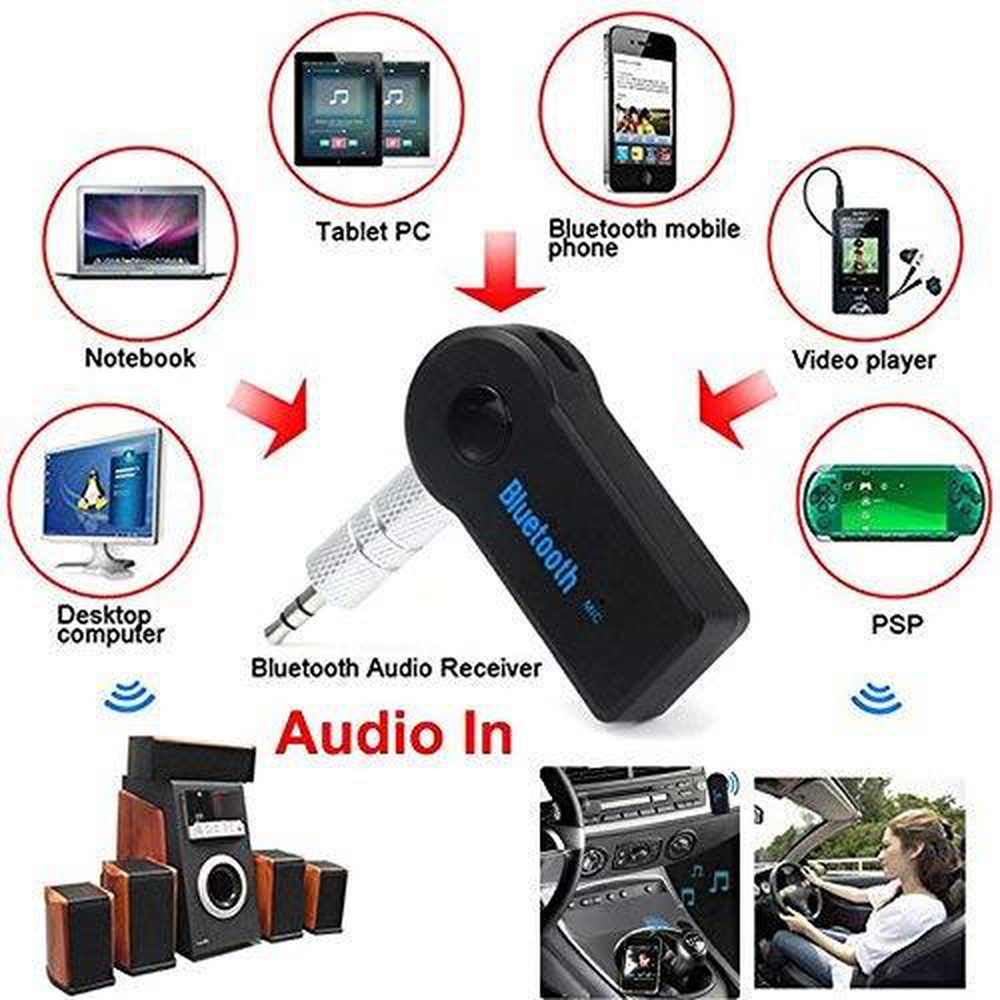 Bluetooth Audio Receiver Car Bluetooth Receiver Audio Receiver Bluetooth Adapter BT Receiver – Multicolor