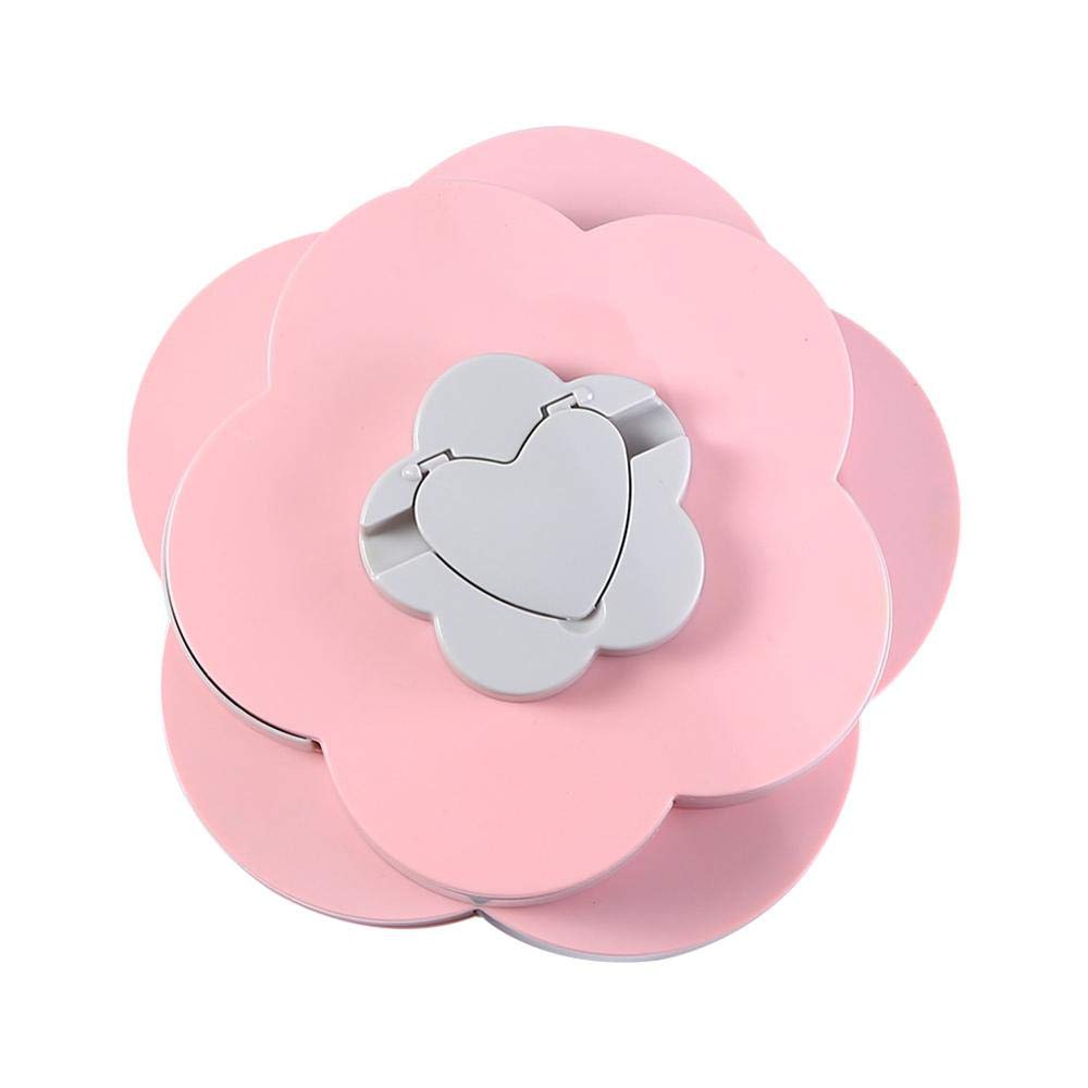 Flower Snack Box, Flower Rotating Candy Box with Phone Hold, Dried Fruit Plate, Candy Snack Serving Tray, Partition Snack Box Plastic Snack Storage Containers for Home Party Wedding Decoration