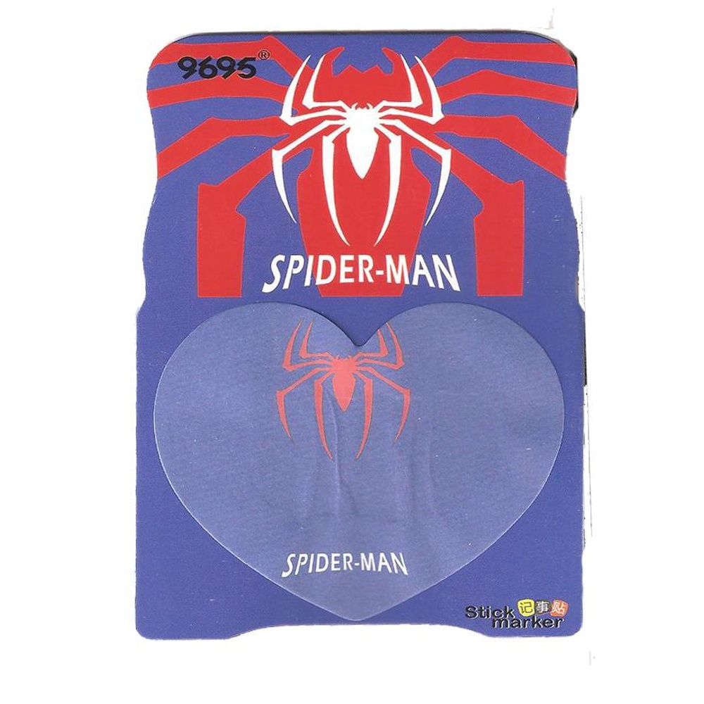 Heart Shaped Sticky Notes Pad Spiderman