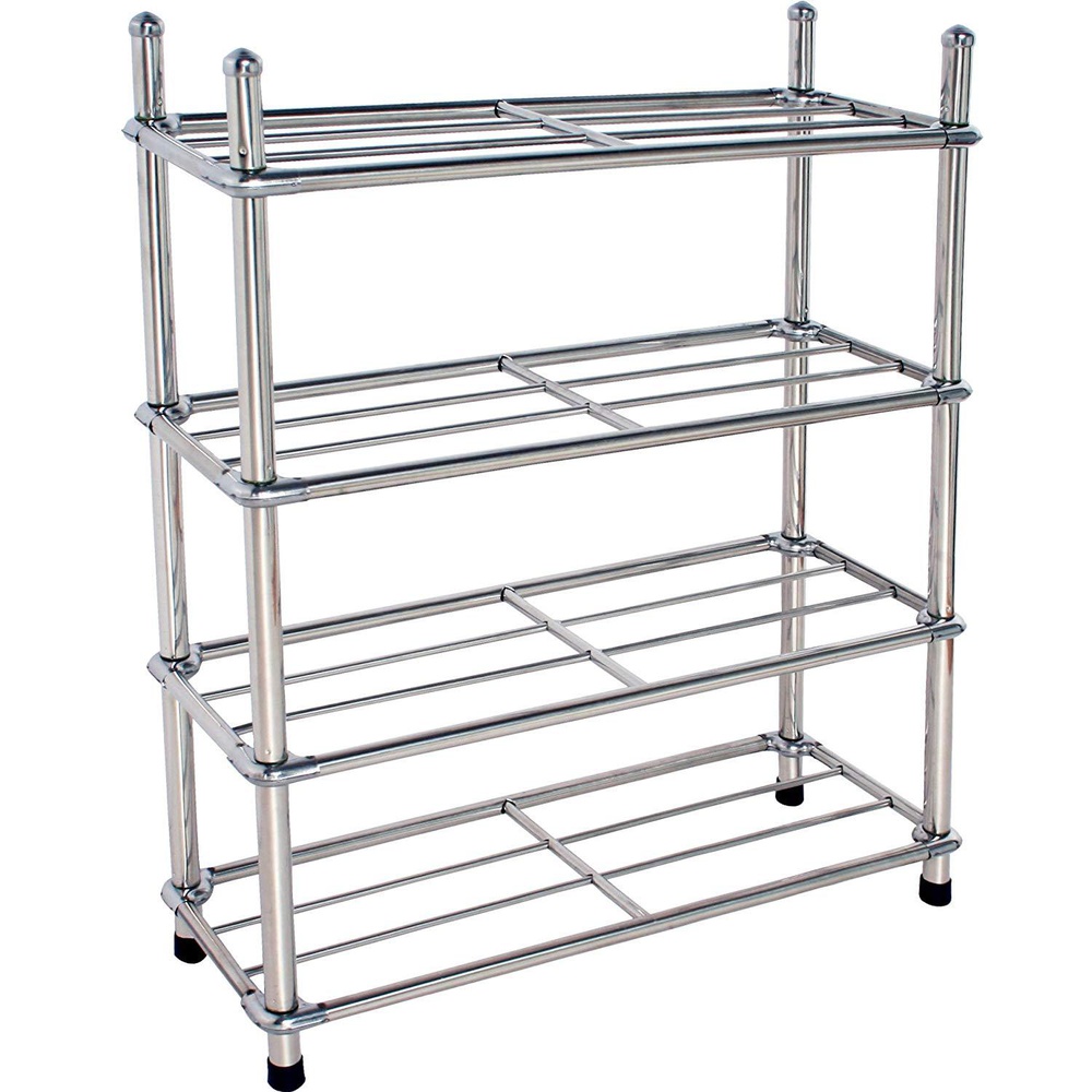 4 Layers Stainless Steel Multipurpose Stackable Shoe/Storage Rack