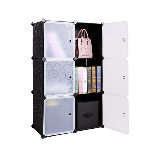 6 Cubic Plastic Transparent Cabinets With Magnetic Doors