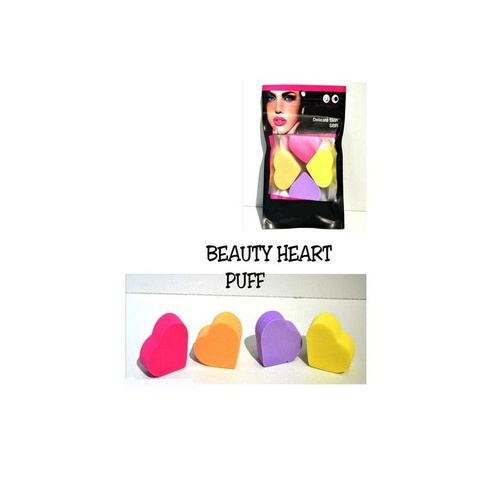 Pack Of 4 – Makeup Puffs – Heart Shape
