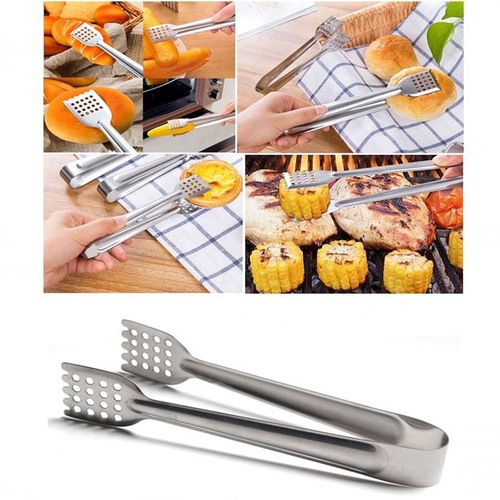 Stainless Steel Tong Useful For Bread  Cake  Bar B.Q  Dessert  Salad  Ice