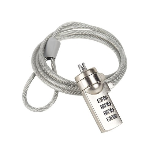 Combination Cable Lock for Laptops – Silver
