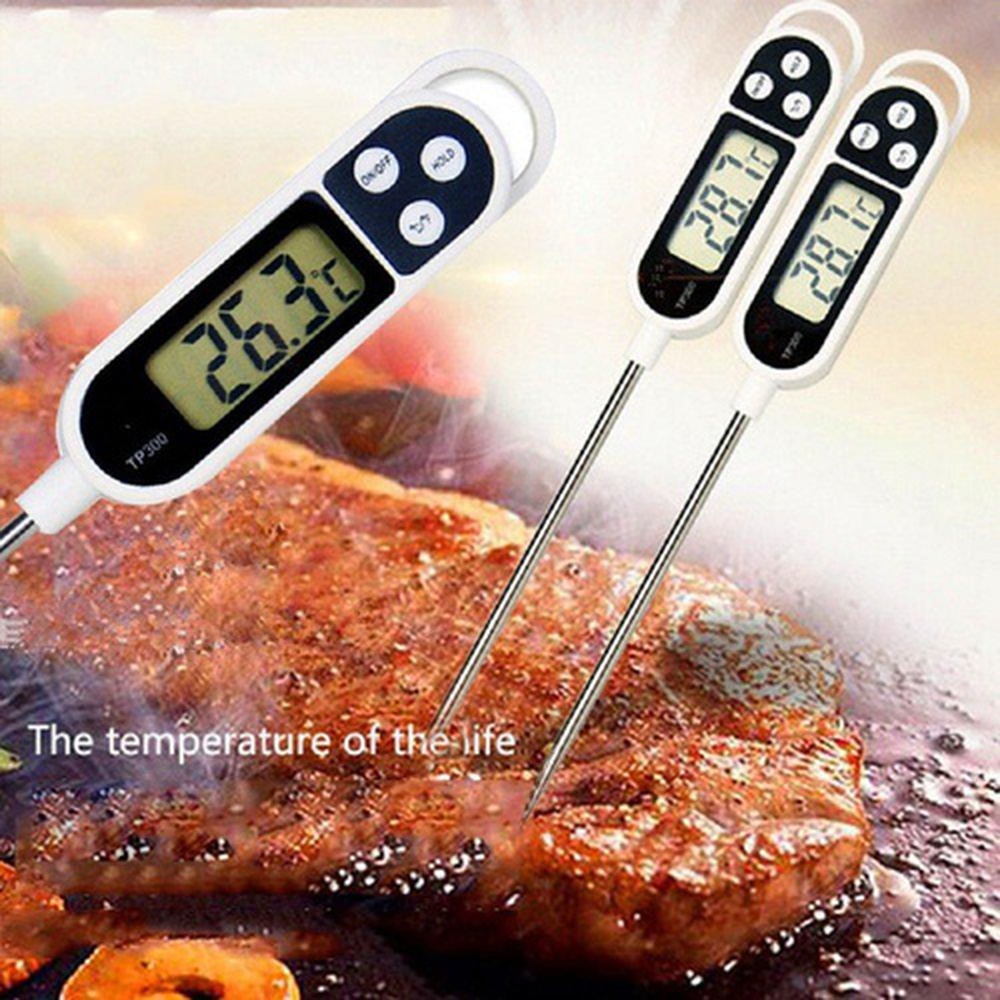 New Digital Food Thermometer BBQ Cooking Meat Hot Water Measure Probe Kitchen Tool