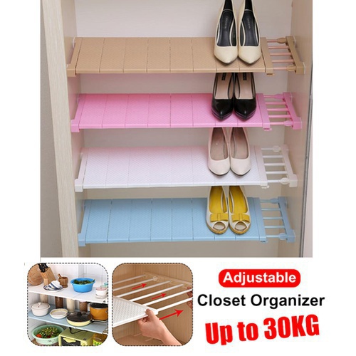 Adjustable Wall Mounted Shelf Divider Wardrobe Storage Organizer